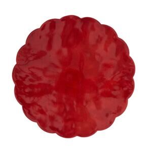 Neiman Marcus Red Round Capiz Shell Placemats 14in Set of 4 $190 NEW